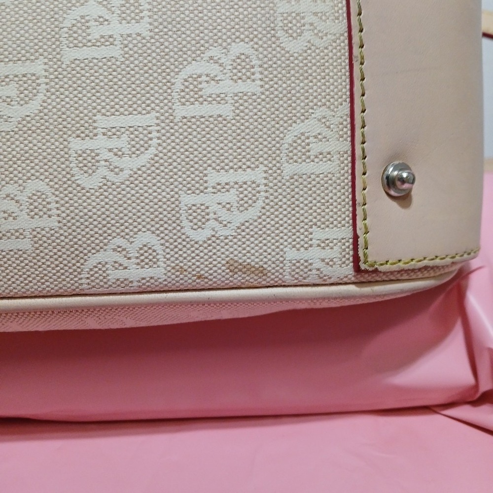 Dooney & Bourke Classic Ivory Satchel Push Lock Detachable Strap Vintage Y2K - Picture 11 of 16